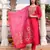 Pink color cotton silk fabric embroidered Kurta set