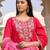 Pink color cotton silk fabric embroidered Kurta set
