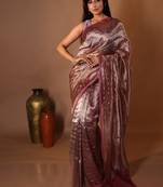 multicolor woven tissue saree