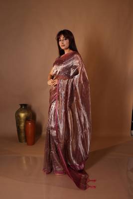 multicolor woven tissue zari woven all seasons sarees 2