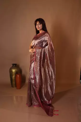 multicolor woven tissue zari woven all seasons sarees