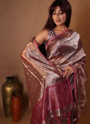 multicolor woven tissue zari woven all seasons sarees 3