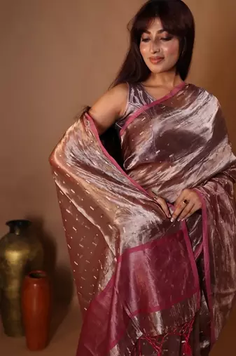 multicolor woven tissue zari woven all seasons sarees
