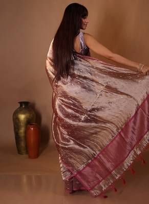 multicolor woven tissue zari woven all seasons sarees 4