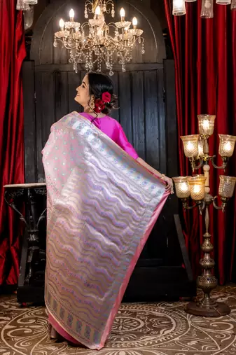 multicolor woven katan silk blend zari woven all seasons sarees