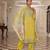 Yellow color cotton silk fabric embroidered Kurta set