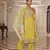 Yellow color cotton silk embroidered Kurta set