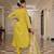 Yellow color cotton silk fabric embroidered Kurta set