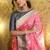pink hand woven katan silk blend saree