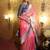 pink hand woven katan silk blend saree