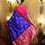 blue hand woven katan silk blend saree