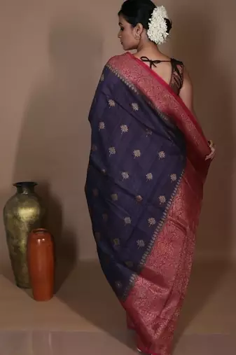 grey hand woven tussar zari woven all seasons sarees