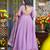 Lavender Embroidered Silk Maxi Set with Dupatta
