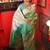 green hand woven katan silk blend saree