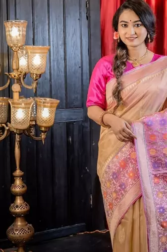 multicolor hand woven tissue saree