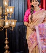 multicolor hand woven tissue saree