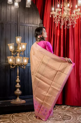 multicolor hand woven tissue zari woven all seasons sarees