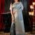 grey hand woven silk blend saree