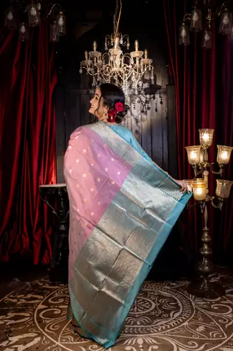 multicolor hand woven katan silk blend zari woven all seasons sarees