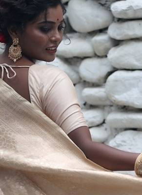 brown woven katan silk blend zari woven all seasons sarees 4