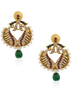 Pearling Green Beauteous Earrings -Rae0053 1