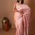 pink hand woven silk blend saree