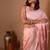 pink hand woven silk blend saree