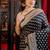 black woven georgette saree