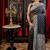 black woven georgette saree