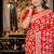 red woven georgette saree