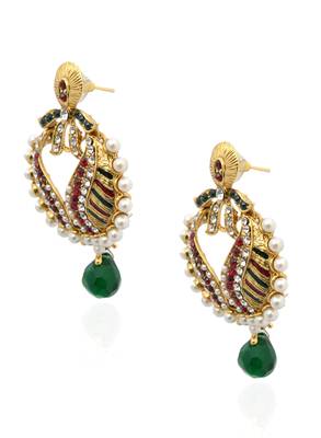 Pearling Green Beauteous Earrings -Rae0053 3