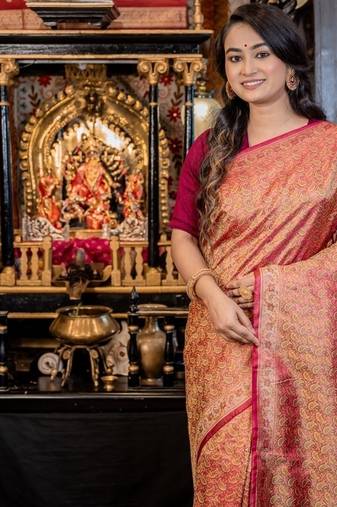 multicolor hand woven katan silk blend banarasi silk blend all seasons sarees