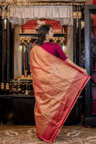 multicolor hand woven katan silk blend banarasi silk blend all seasons sarees