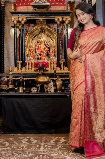 multicolor hand woven katan silk blend banarasi silk blend all seasons sarees