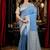 blue woven silk blend blend saree