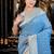 blue woven silk blend blend saree