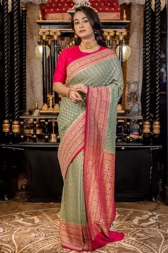 teal woven georgette zari woven all seasons sarees