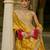 yellow embroidered silk lehenga set