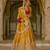 yellow embroidered silk lehenga set