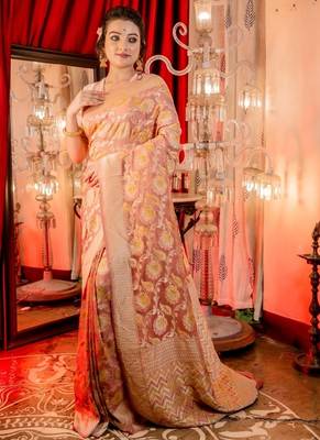 pink woven georgette zari woven all seasons sarees 2