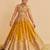 yellow embroidered silk lehenga set