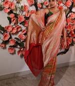 multicolor woven georgette saree