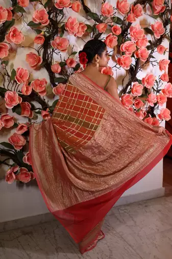 multicolor woven georgette zari woven all seasons sarees