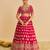 pink embroidered silk lehenga set