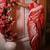 red woven georgette saree