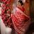 red woven georgette saree