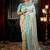multicolor woven georgette saree