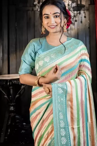 multicolor woven georgette zari woven all seasons sarees