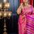 pink hand woven silk blend saree