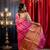 pink hand woven silk blend saree